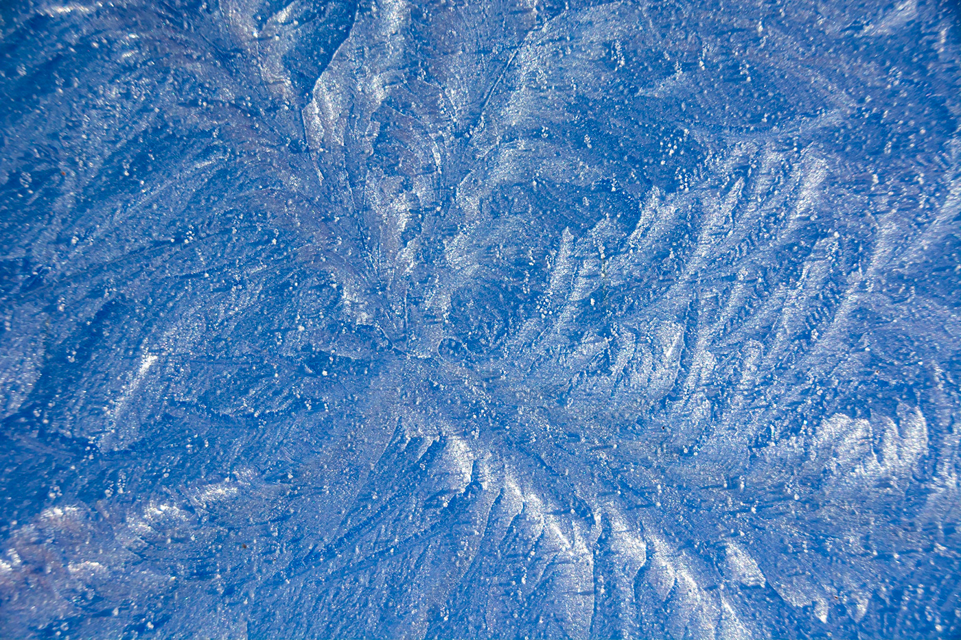 abstract blue frozen ice Window winter