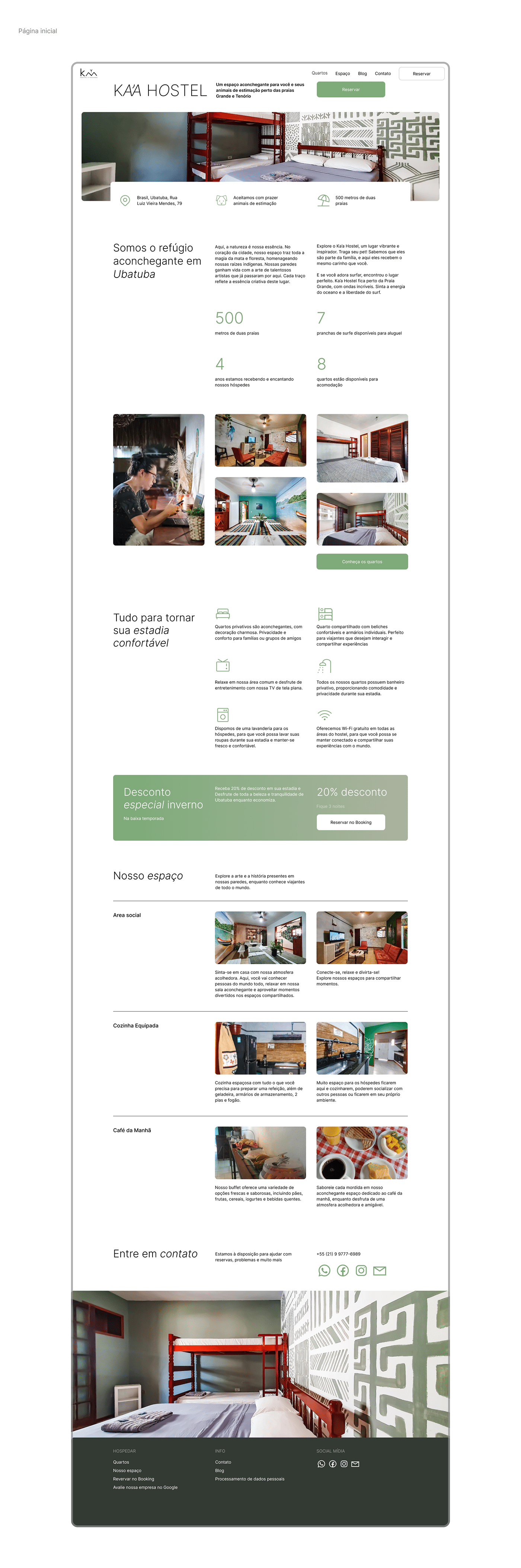 hostel Website Design Desenvolvimento de Site minimal modern company website corporate ux/ui ui design criação sites