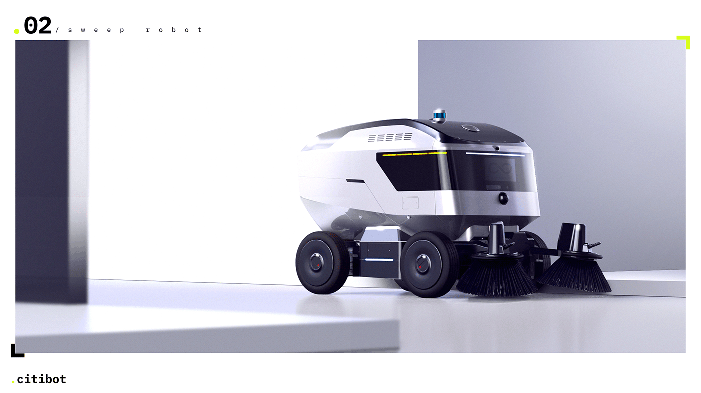 Autonomous automotive   transportation Vehicle robot industrial design  product design  cleaning services clean Smart