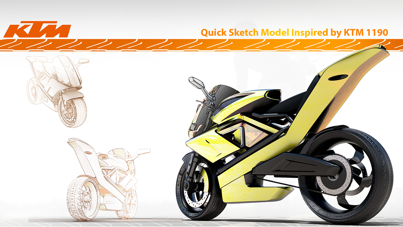 Bike Sketch Model KTM Driveclub sports bike concept bike future bike bike parts motorcycle design bike design