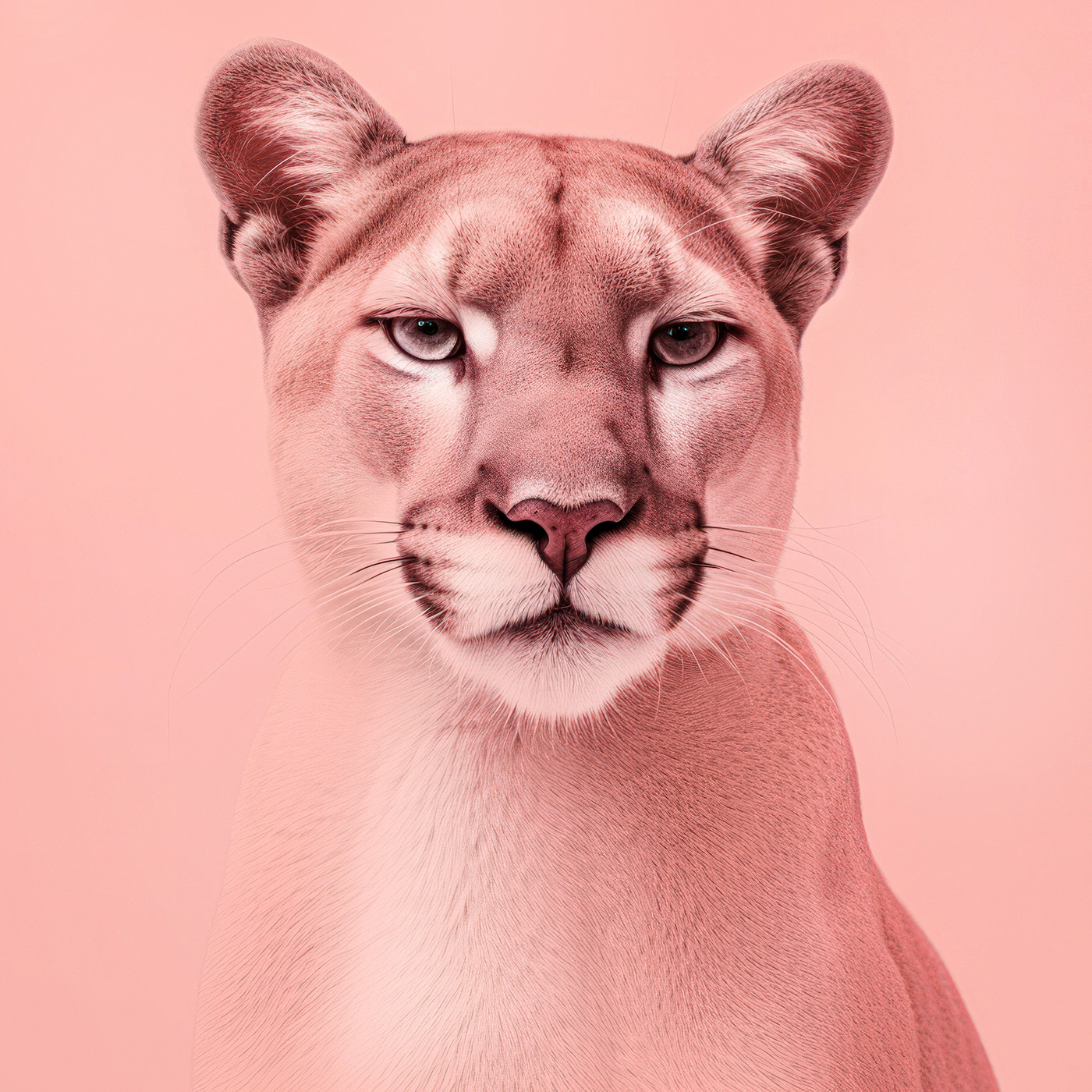 pink animals wildlife Nature colour Fur studio ai Ai artwork