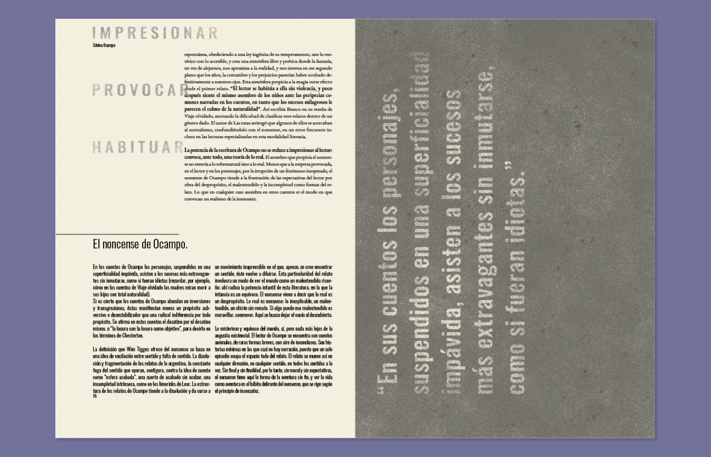 cátedra XG Diseño editorial diseño gráfico editorial fadu fadu uba libro Silvina ocampo tipografia uba