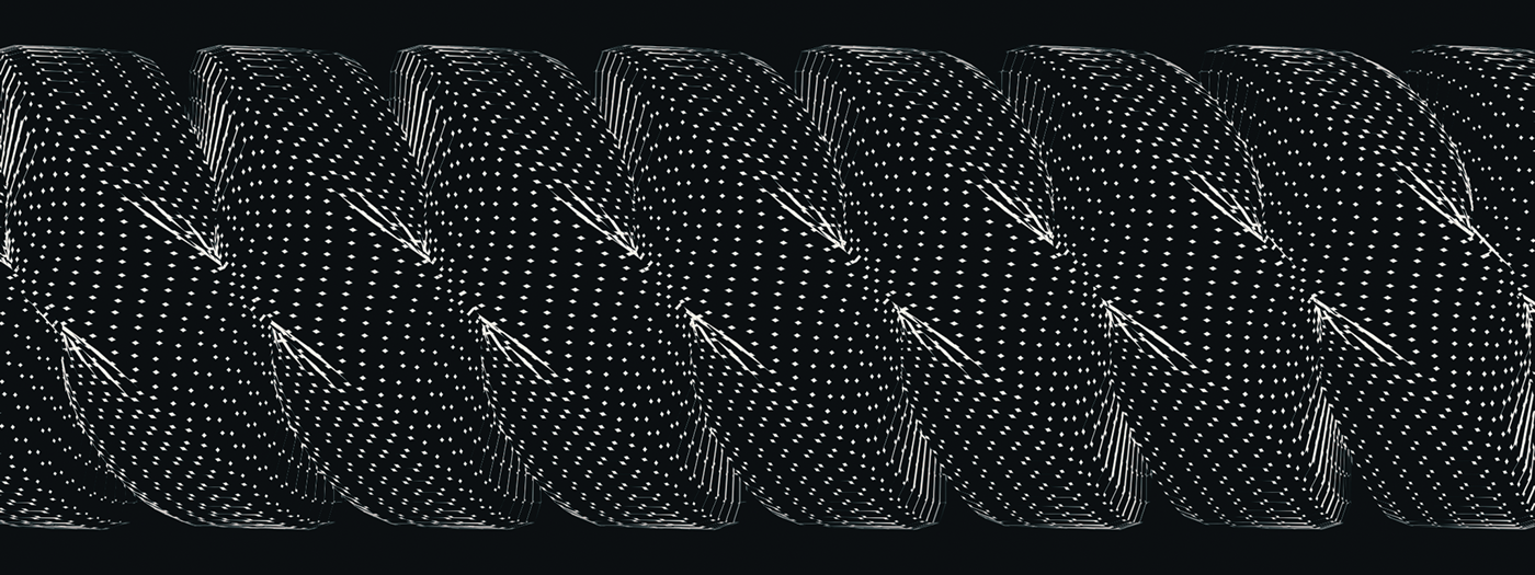 installation visuals lines minimal geometric sam chenennou super a/v