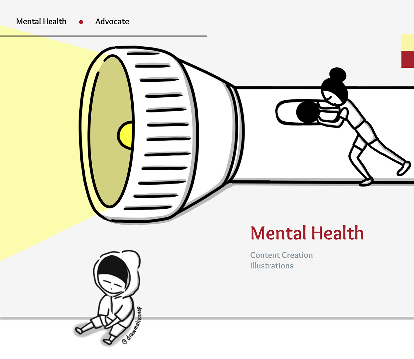 content creation digital illustration ILLUSTRATION  mental health