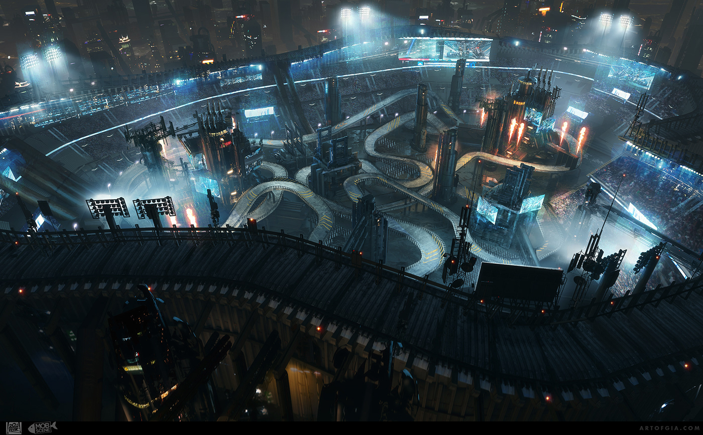 Alita Battle Angel Cyberpunk concept art Environment design