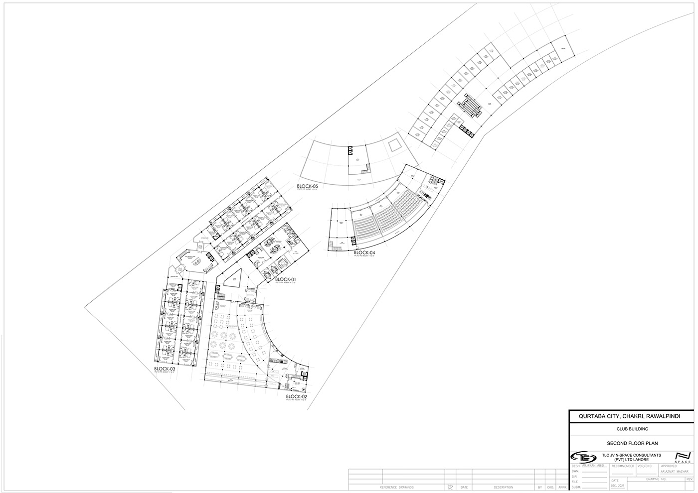 2D Architectural Designing  architecture club complex floor plan Layout