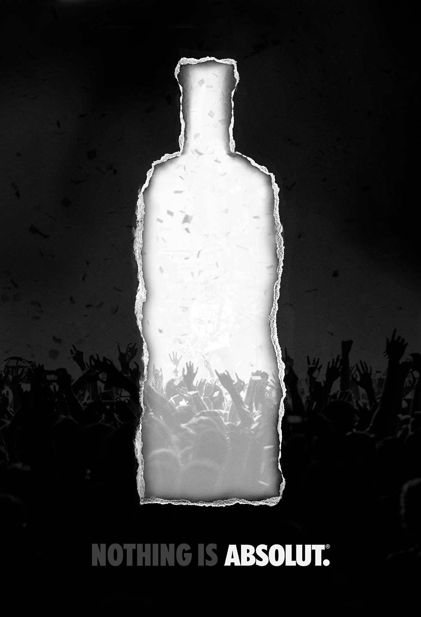 absolut Vodka Advertising  poster concept nyc Nightlife party typography   type