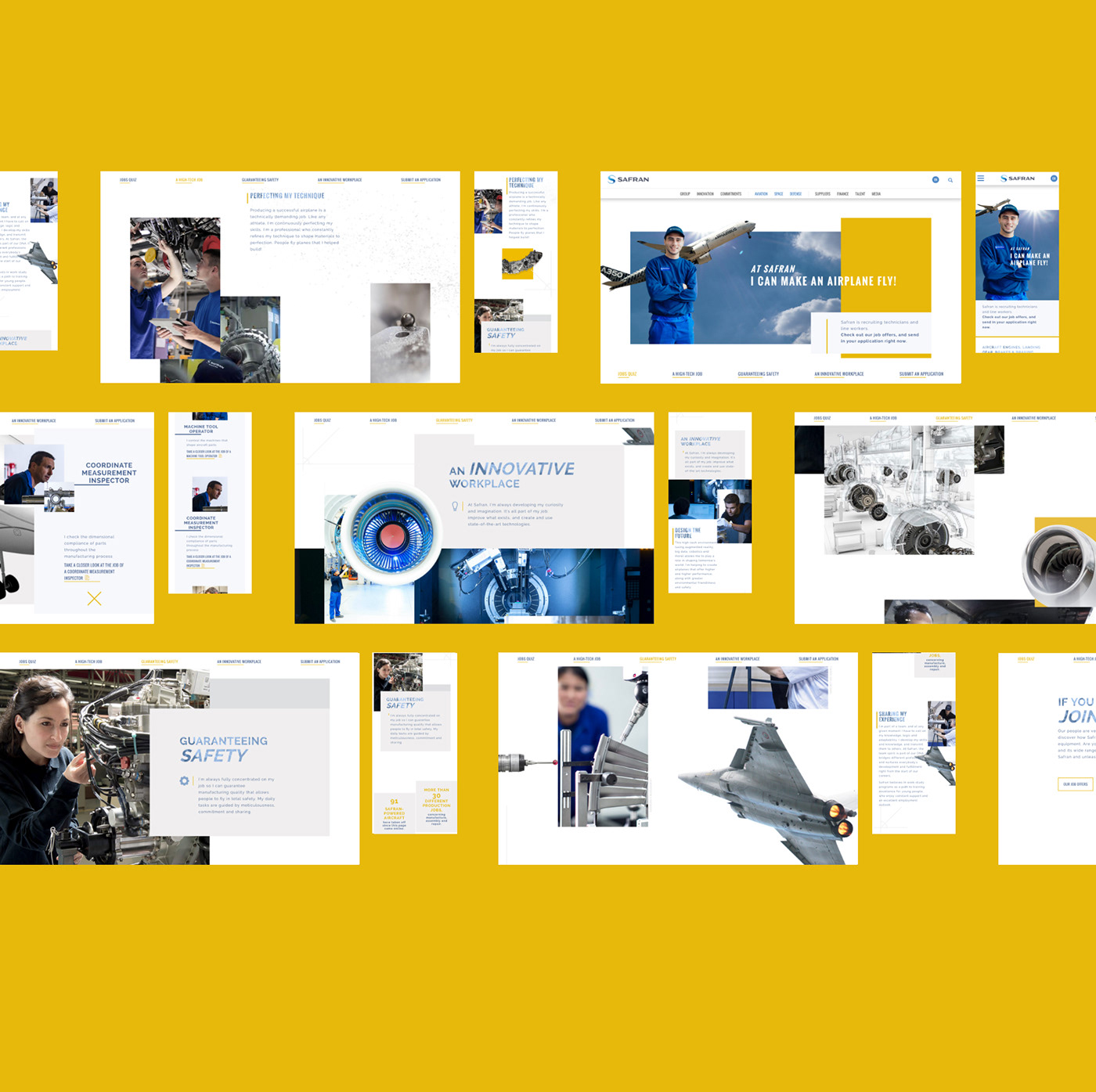 UX / UI parallax animation landing page corporate Web interactive Aerospace industry airplane