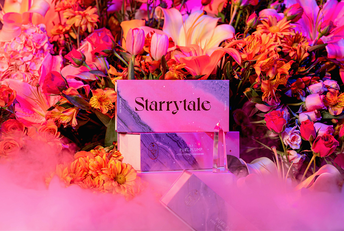 beauty branding  cosmetics empaque Flowers hongkong Magic   marca natural Packaging