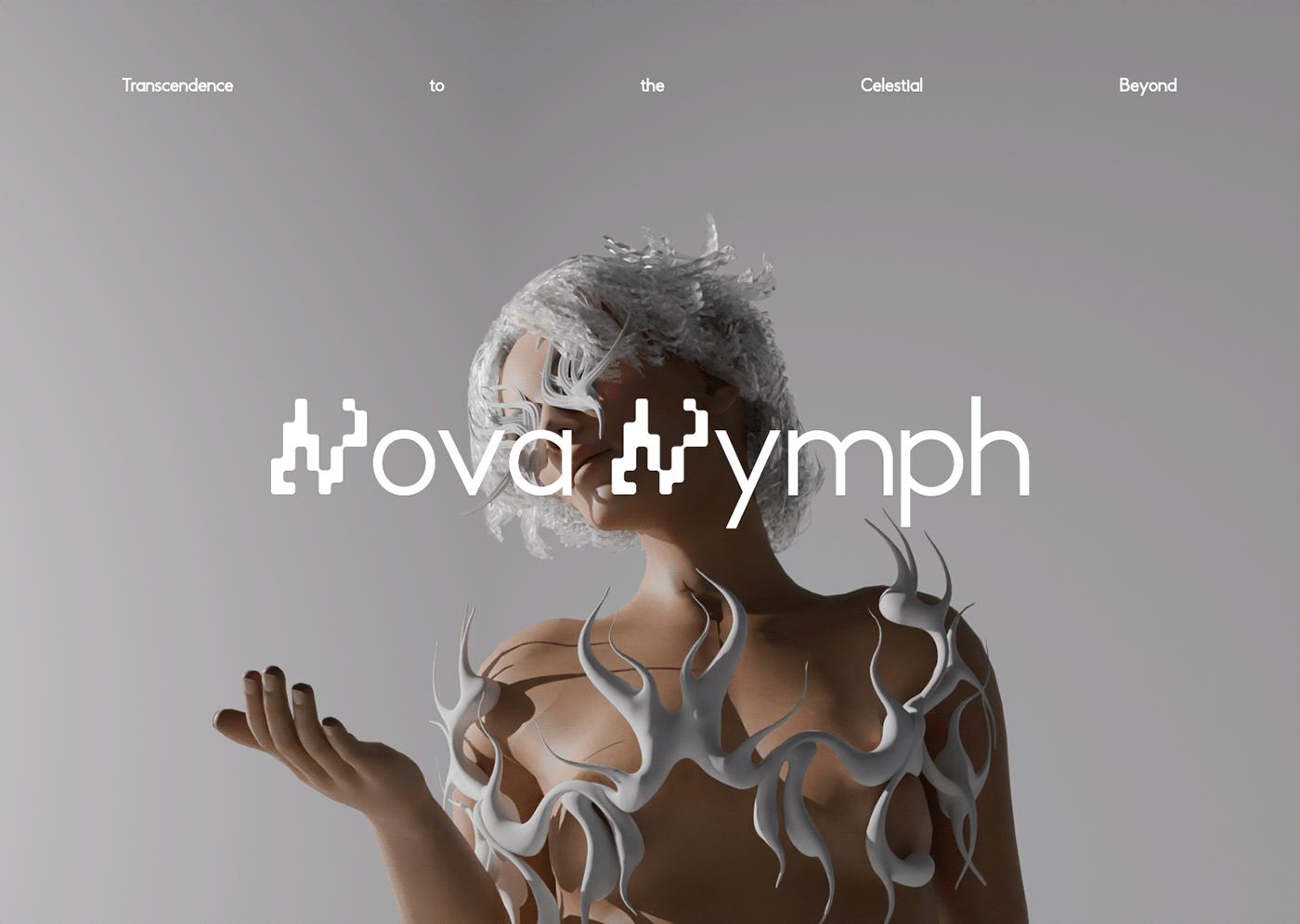 art tech Nova 3D design typography   Brutalist modern Render visualization
