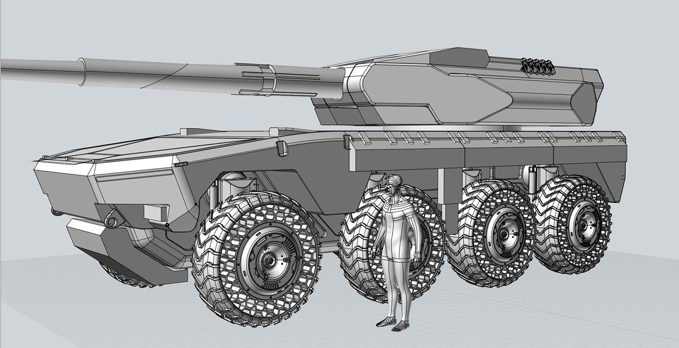 3D concept concept art design Military vehicle Noai product design  Scifi Vehicle Weapon