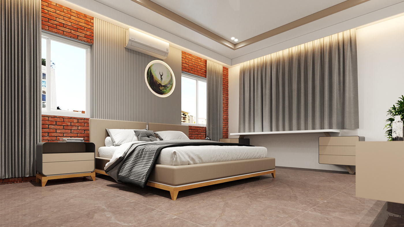 3D Visualization of Bedroom