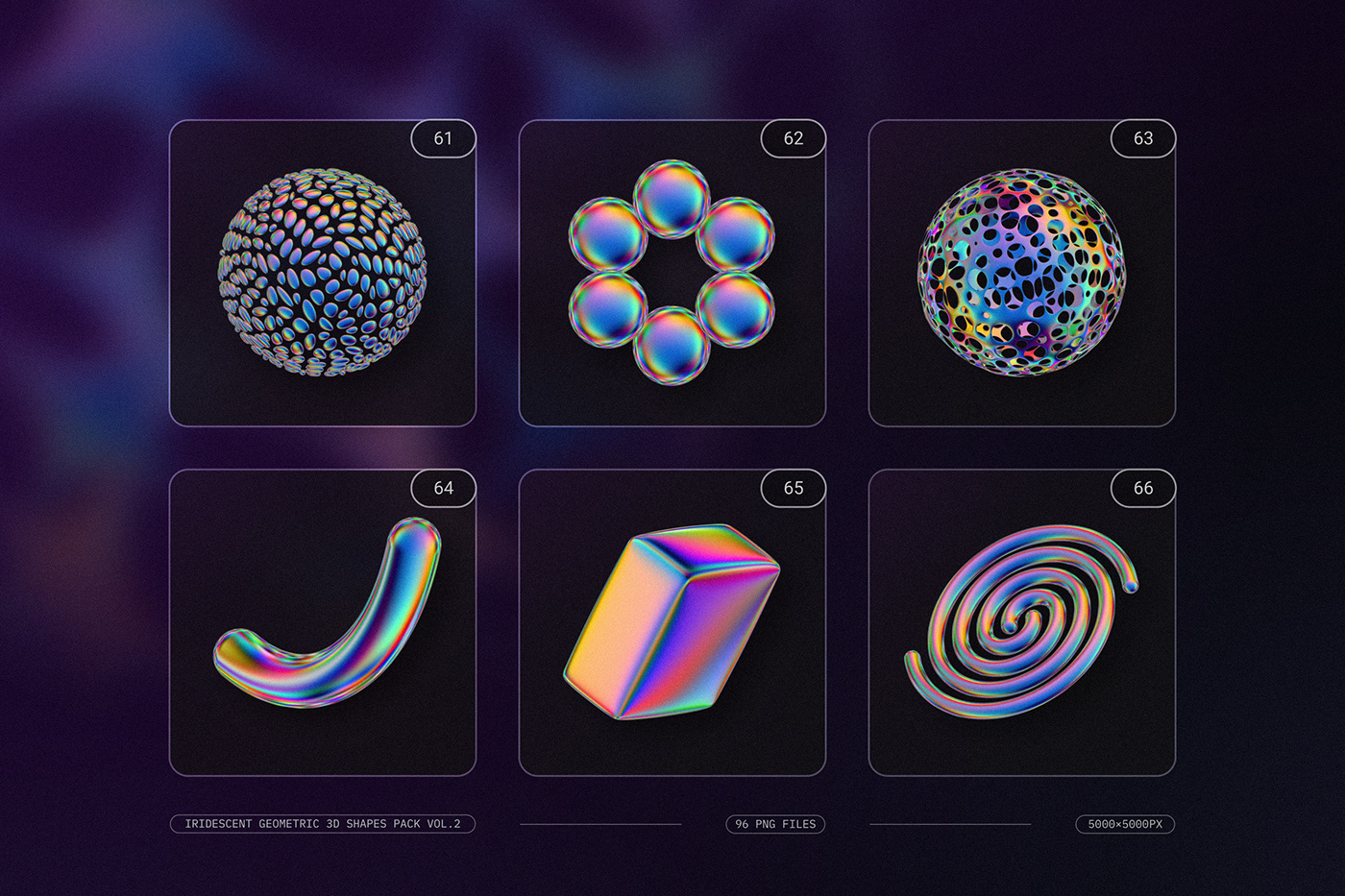 3D abstract download geometric gradient holographic iridescent multicolor Render shape