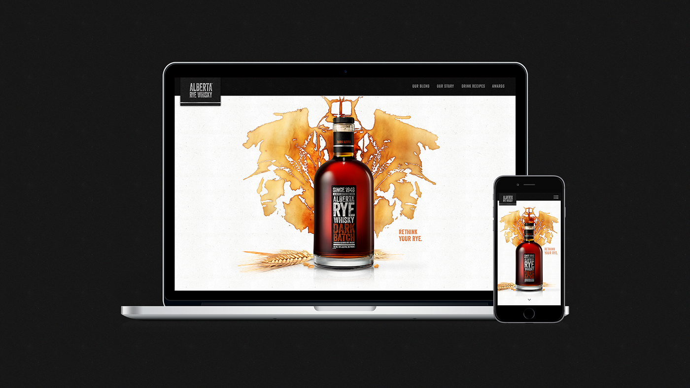 Whiskey Website Responsive Design mobile digital design html5 Web rwd css rorschach HYFN