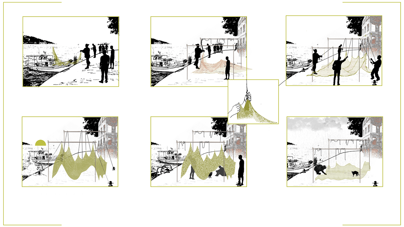 Architectural Portfolio visualization 3D Render design collage