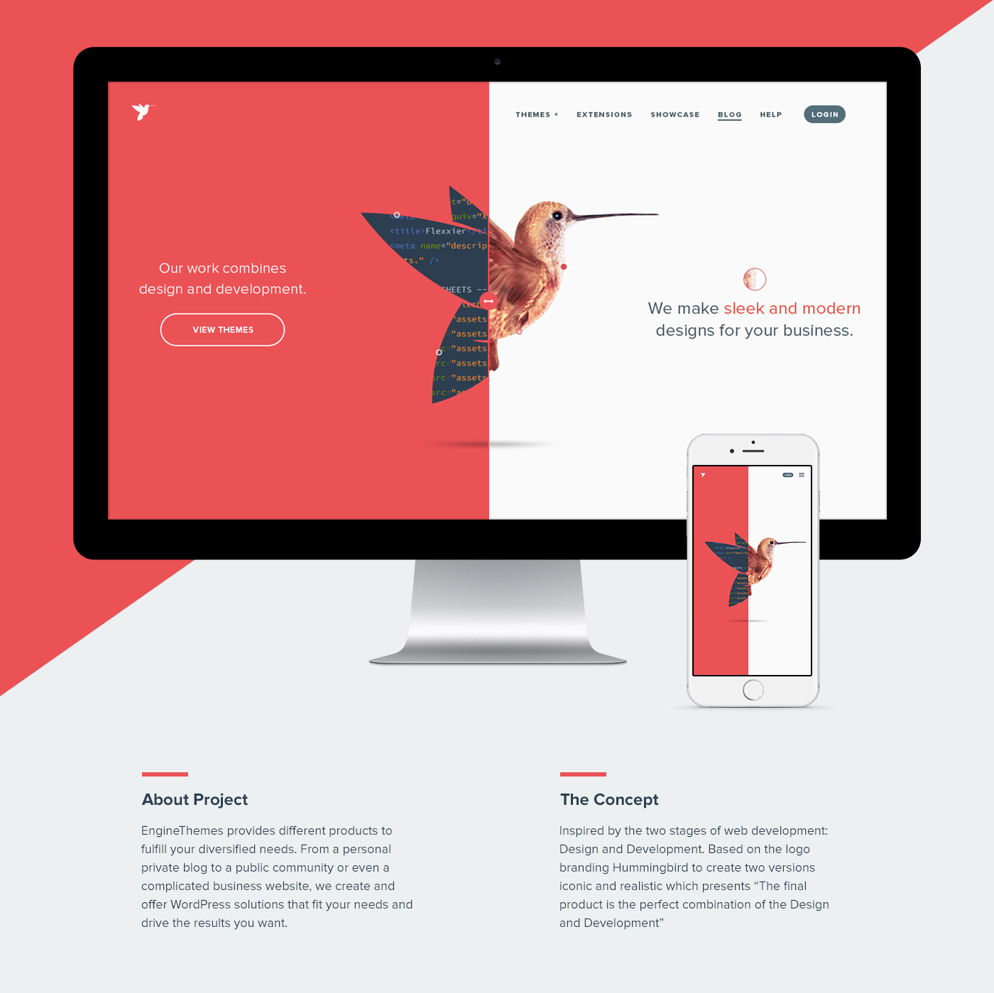 red Theme engine hummingbird bird logo redesign wordpress Web viet nam vietnam
