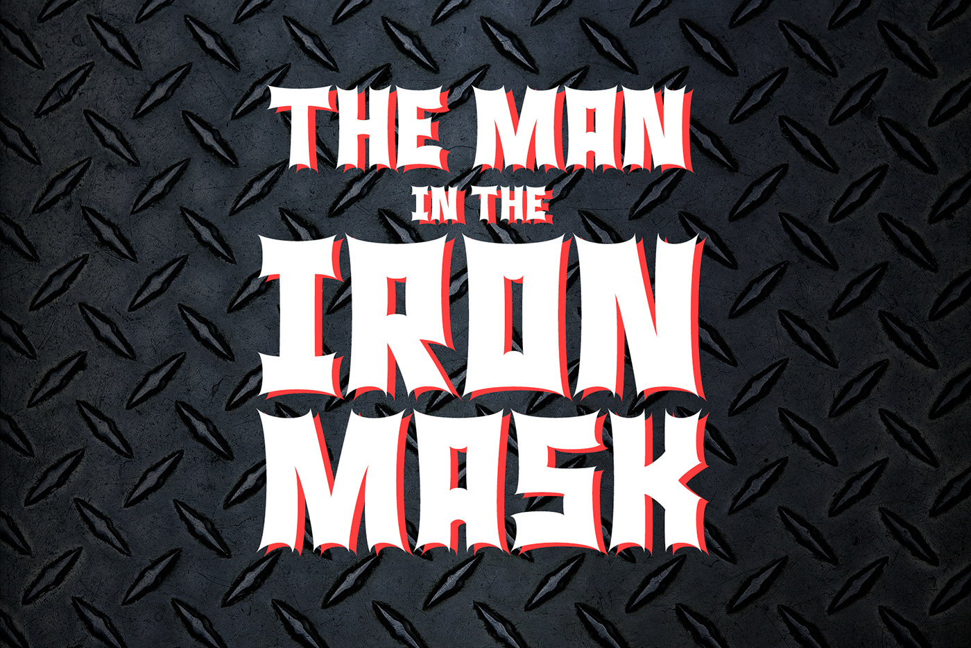 Monsta Rocka font Iron Mask Preview IMage