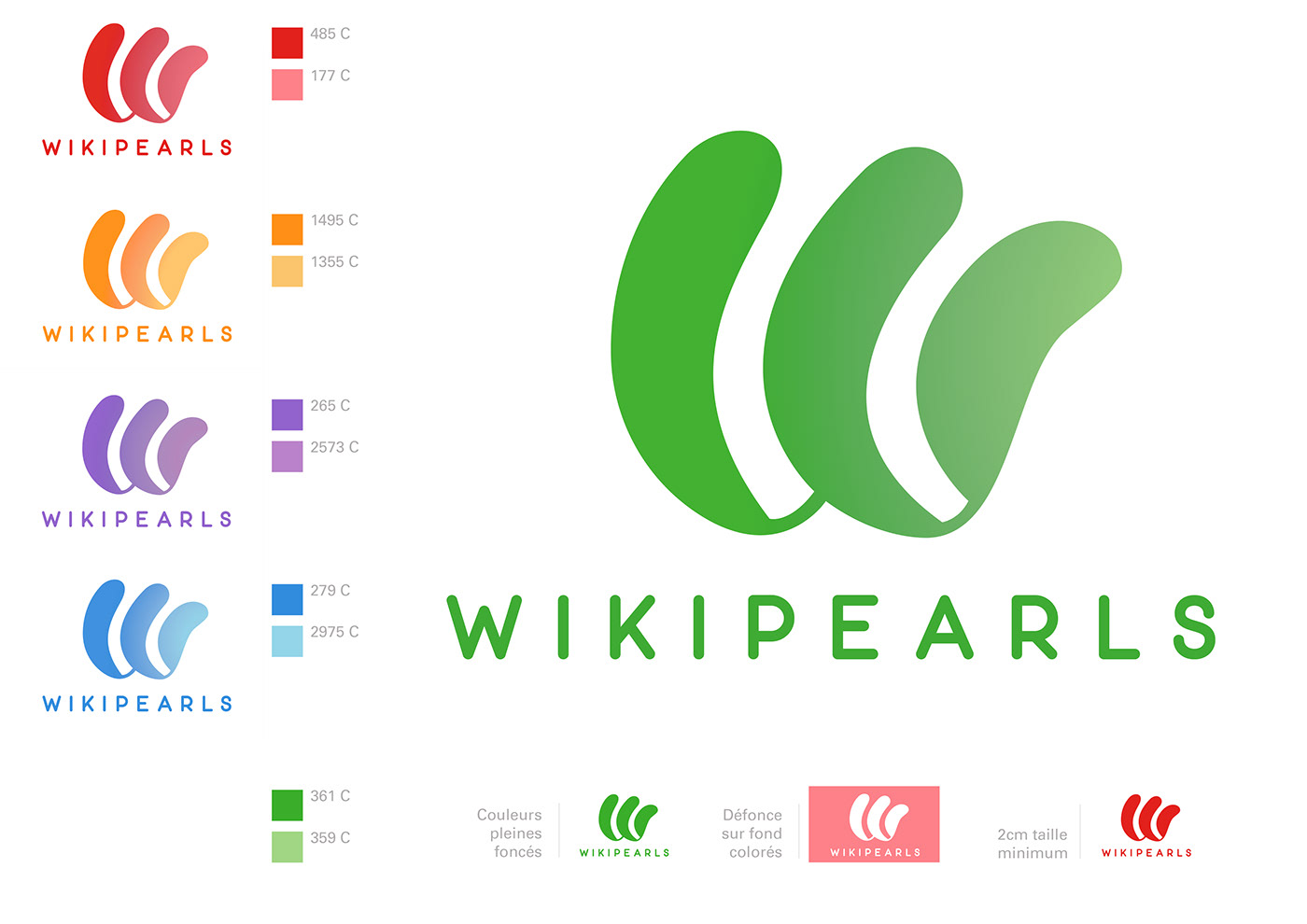 Technology wikipearl   colors letter papeterie branding  identity