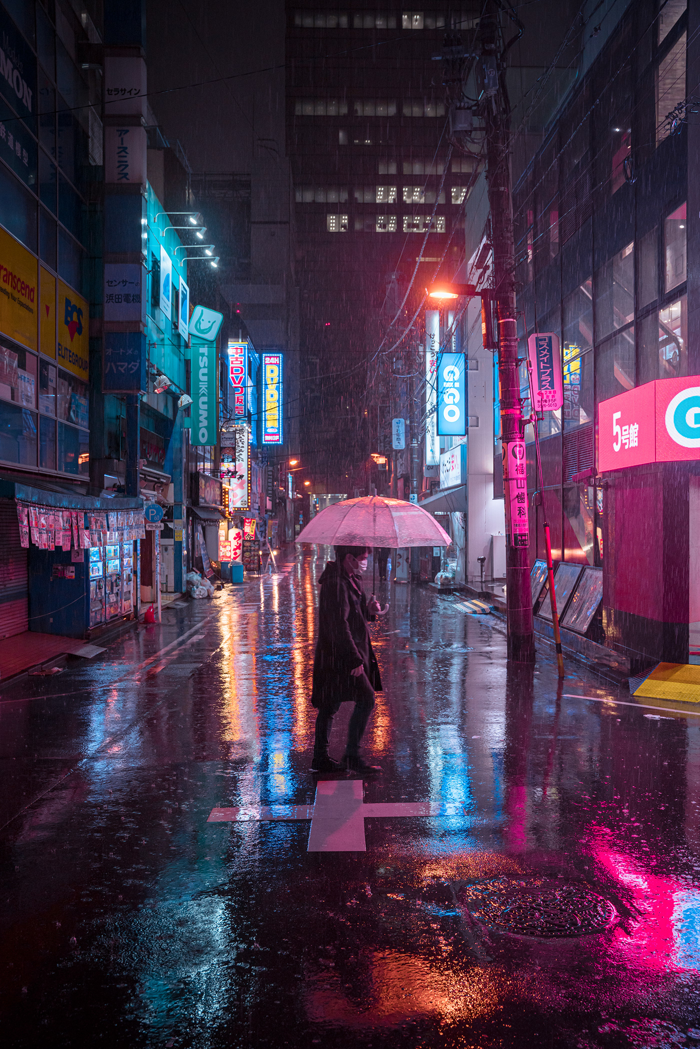 city dark japan lightroom night Photography  pink Street tokyo Urban