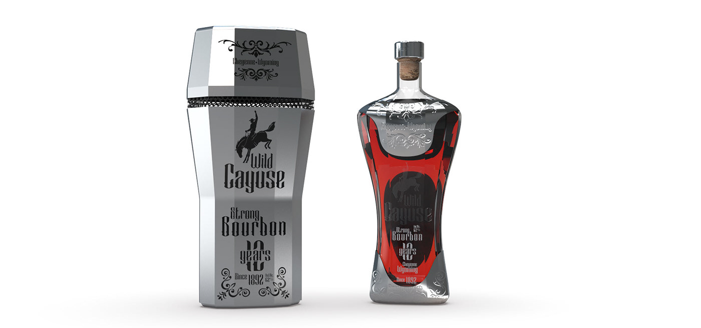 bottle design Packaging package design  3D 3d modeling product design  liquor Whiskey alcohol branding 