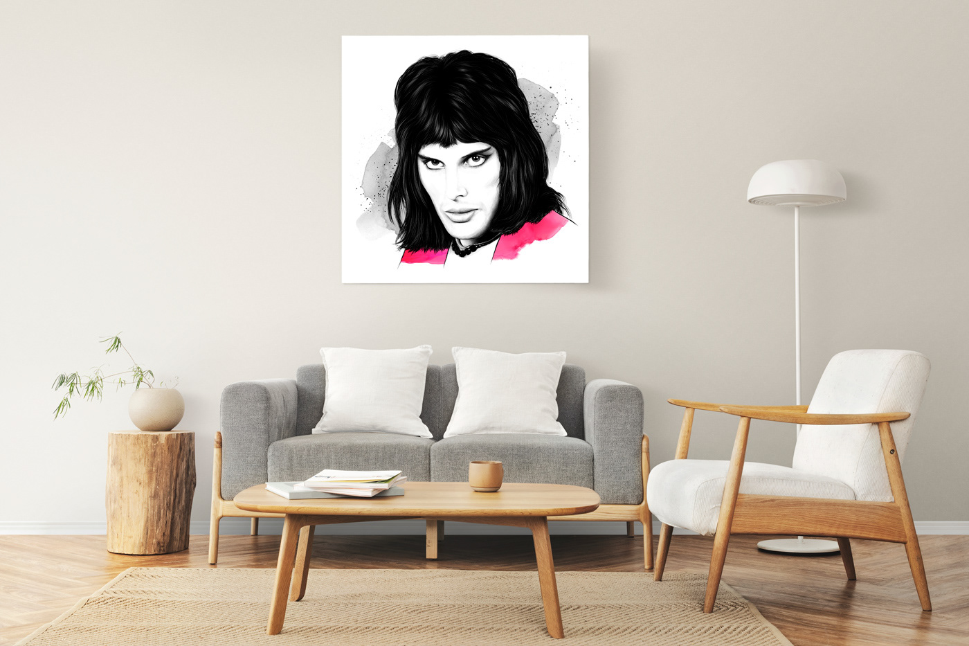 Freddie Mercury queen portrait Digital Art  Drawing  artwork sketch digital illustration Procreate music