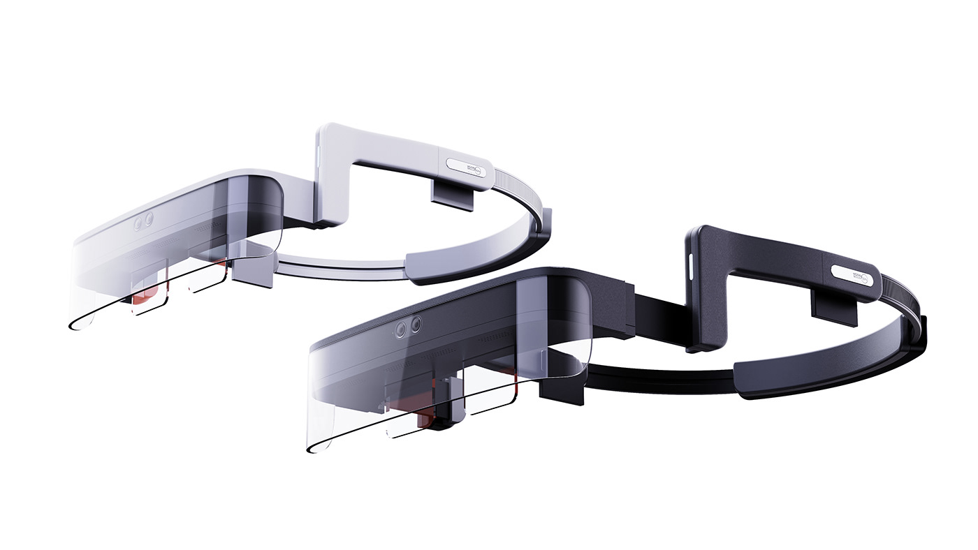 3D AR device Helmet hmd Indsutrial Design industrial product product design  visualization