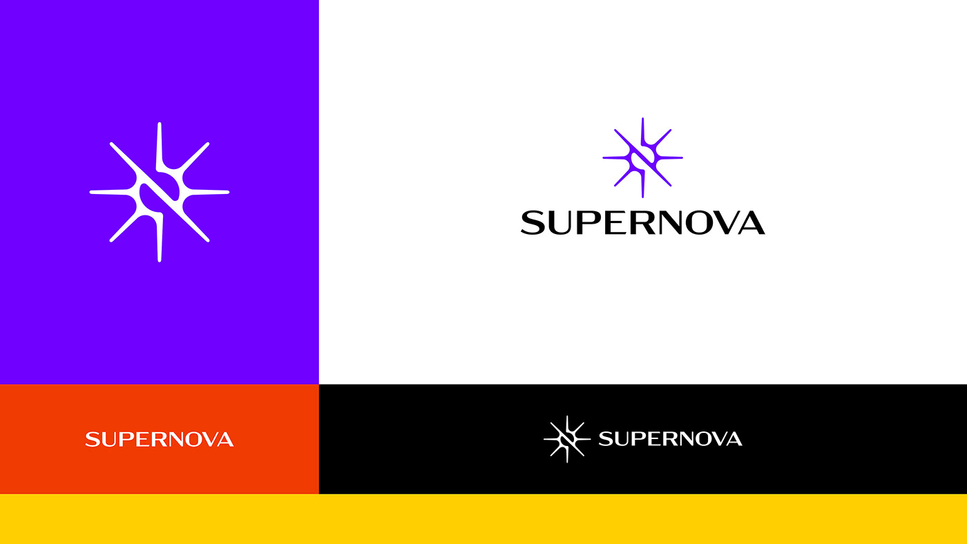 supernova galaxy stars cosmos explosion Startup Technology brand identity Logo Design identity