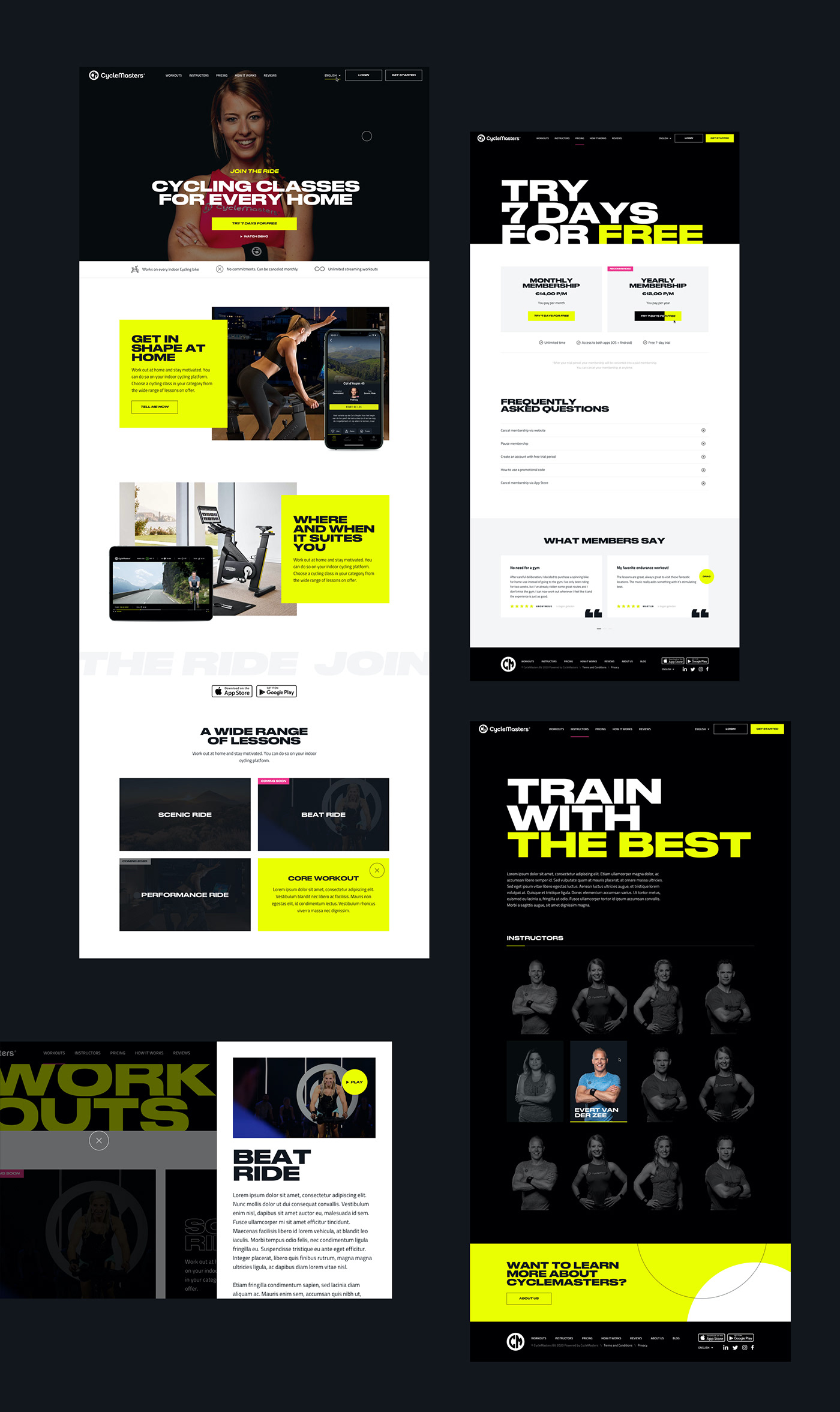 app Experience redesign ui design UX design Web Website workout