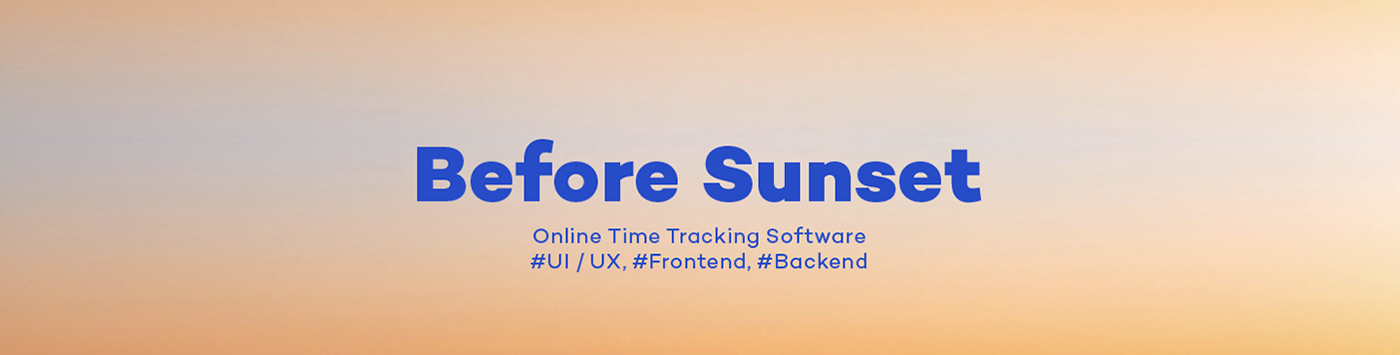 time tracker UI/UX UX design web app