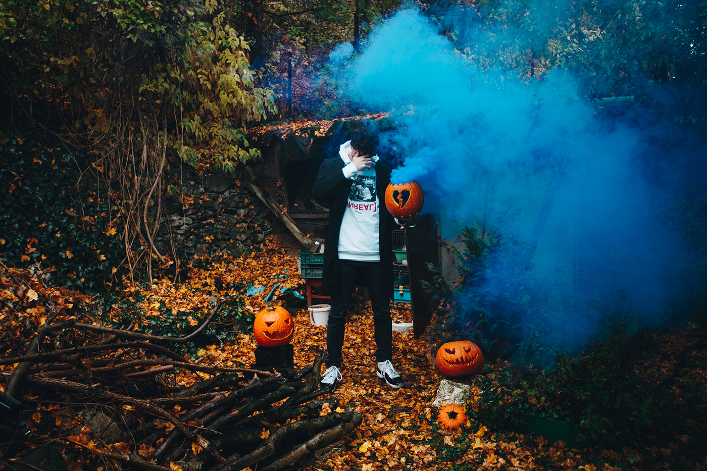 Halloween pumpkin smoke smokebomb Jack o Lantern budapest