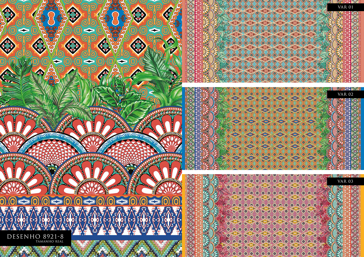 Patterns rapport floral geometric