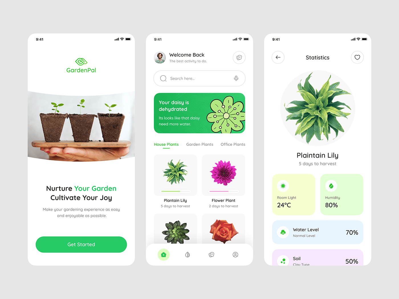app app design design Figma Flowers plant care app plants UI/UX user interface ux