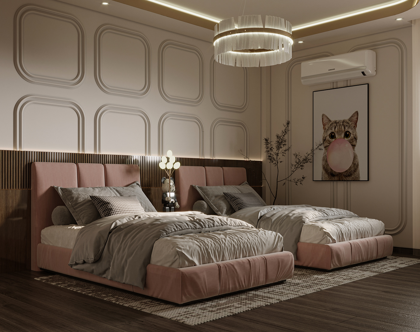 bed interior design  Render visualization 3ds max modern archviz corona architecture design