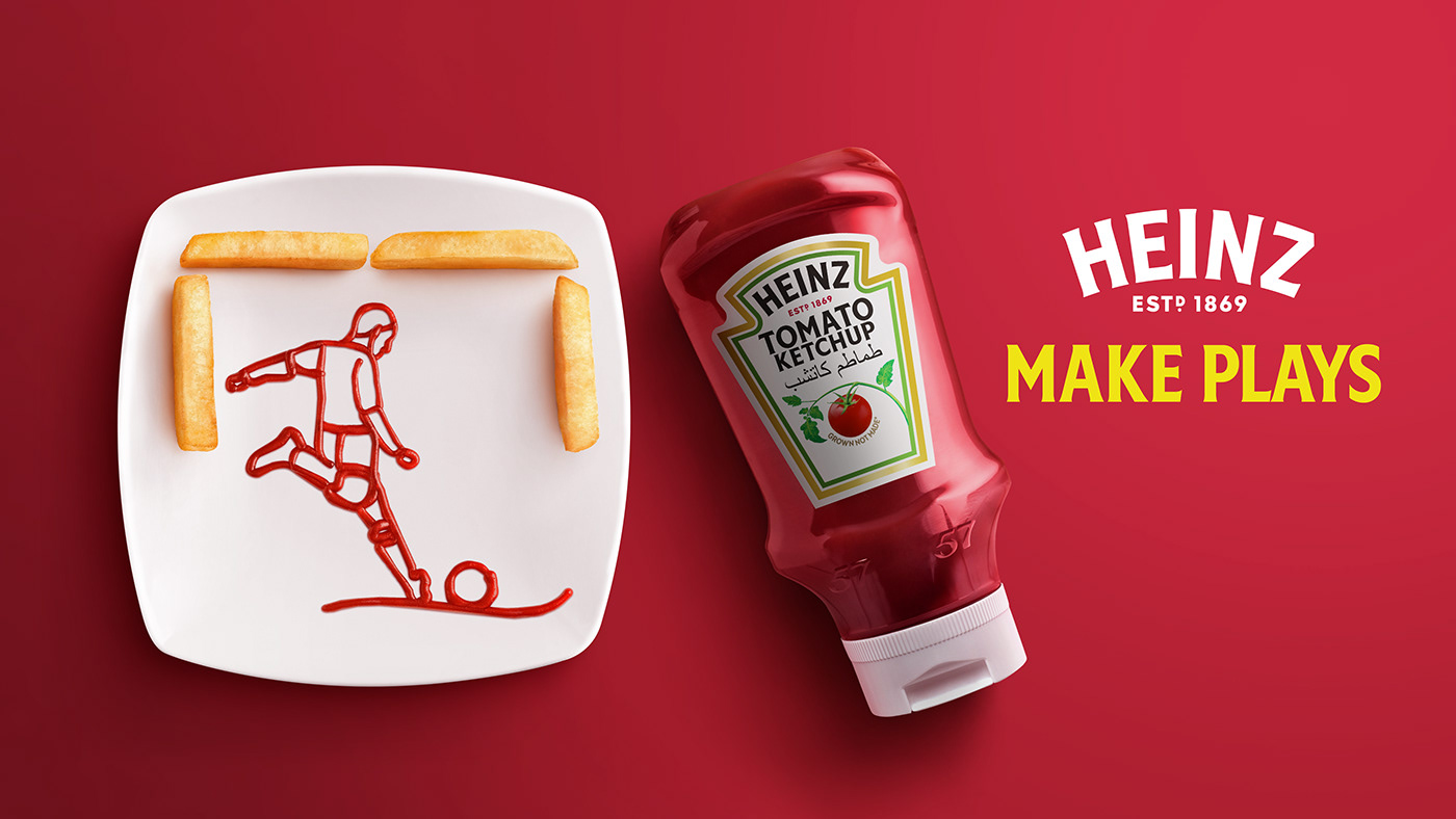 Advertising  campaign Food  football heinz photoshoot visualization World cup 2022 ArtDirection retouch