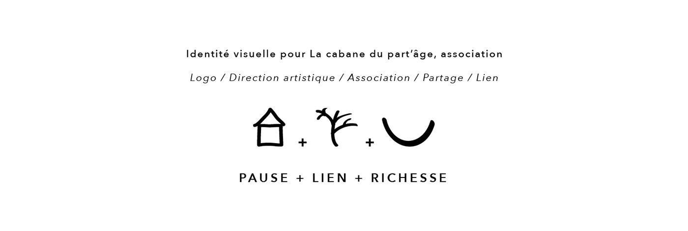 logo identité visuelle identity wood bois partage Cabane lien