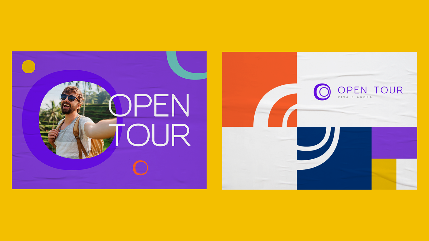 brand branding  logo open open tour Travel turism Turismo