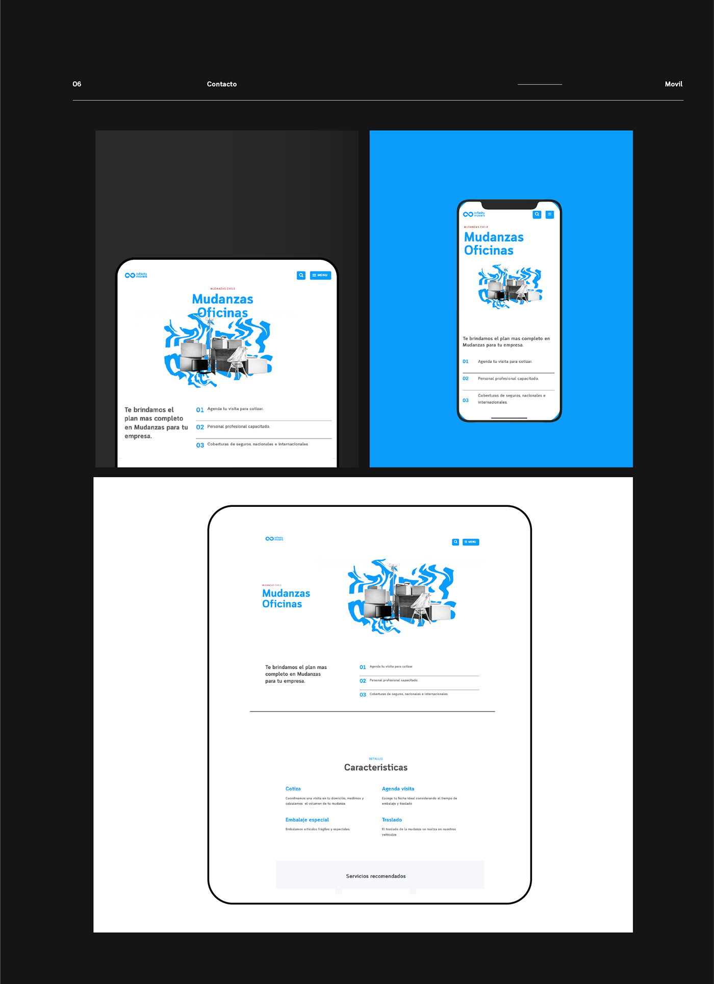design gráfico infinity movers movers moving company mudanzas UI/UX user interface Web Design  Website wordpress