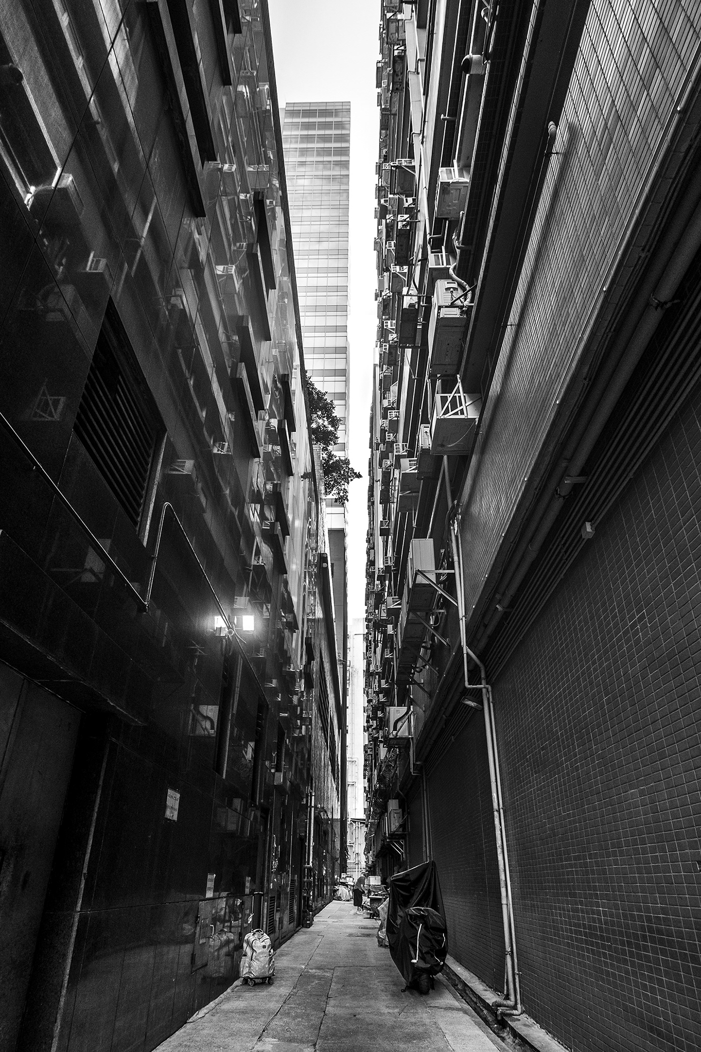 alley black and white monochrome series Street typology Hong Kong building city Photography 