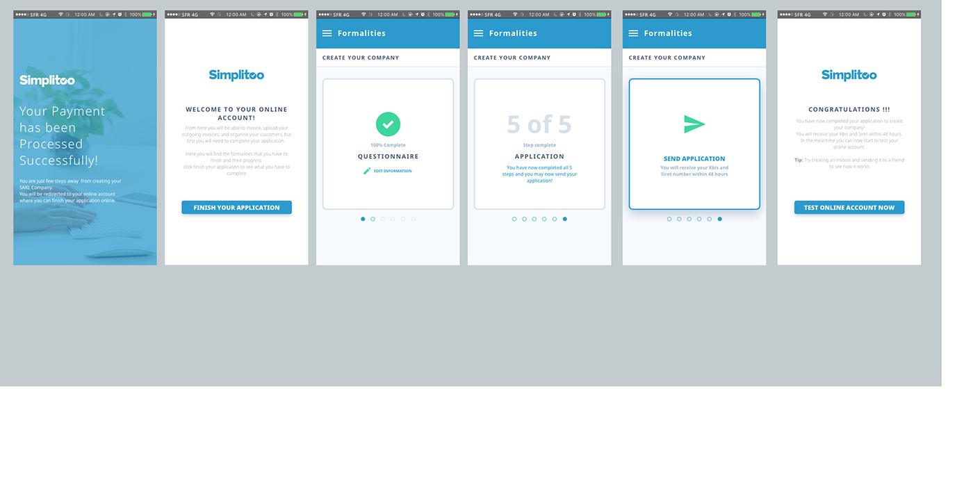 ux UI user flow app sketch inVISION Forms business flat design