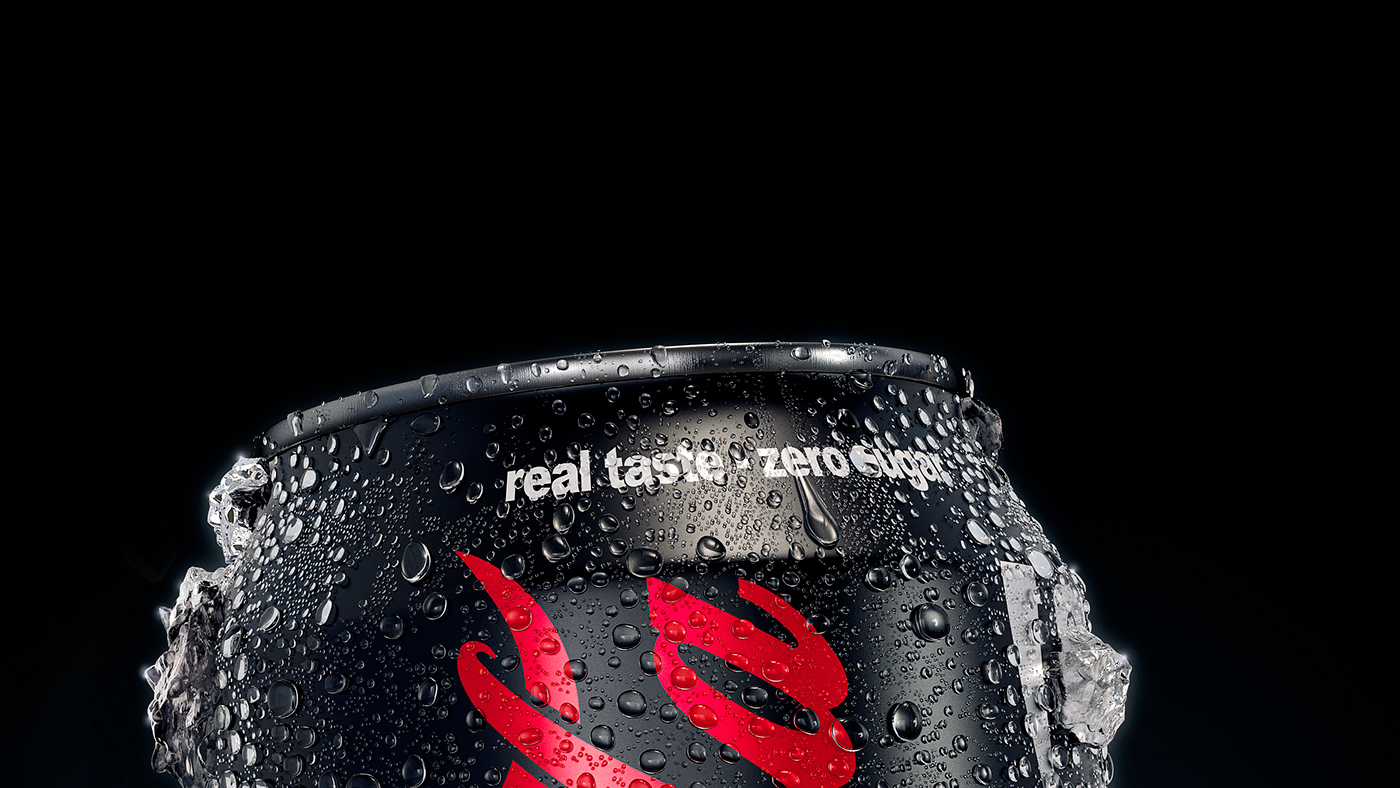 3ds max vray coke Coca Cola photoshop CGI 3D ice Spritz drops water can soft drink
