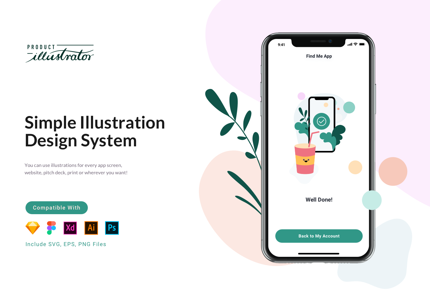 ILLUSTRATION  design system sketch app Figma vectors market Startup business UI product design 