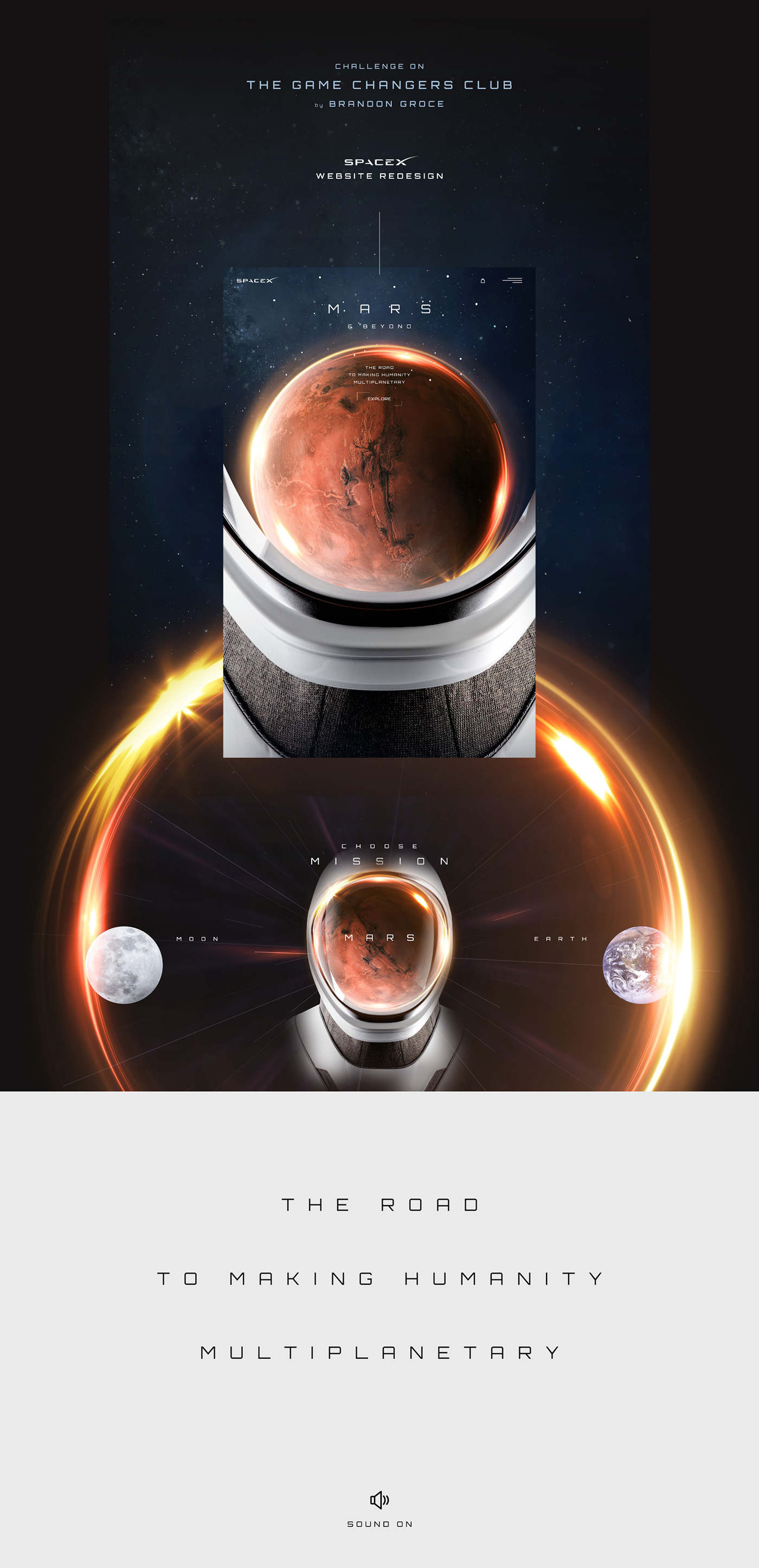 adobexd animation  astronaut challenge mars motion spacex Web Design  Website tutorial