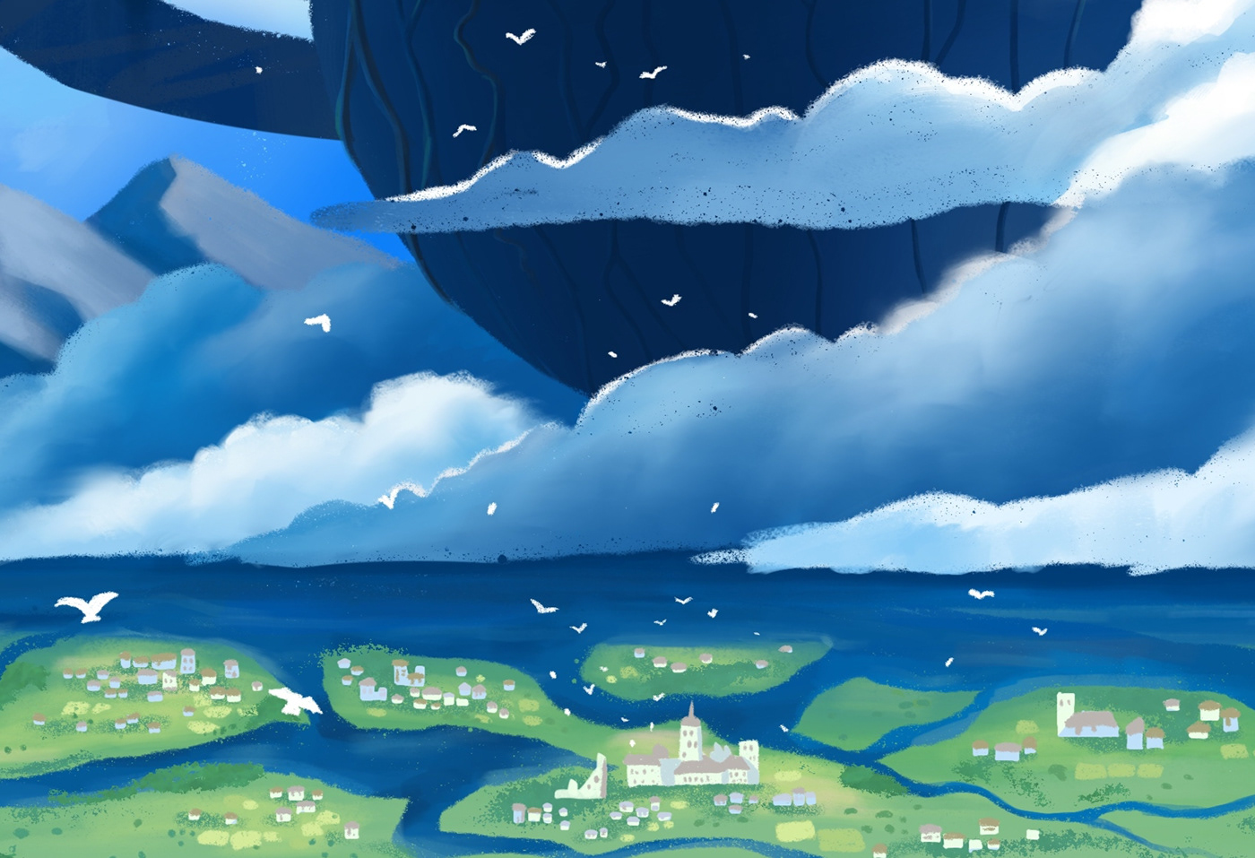 Ghibli Digital Art  art castle in the sky ghibliartwork