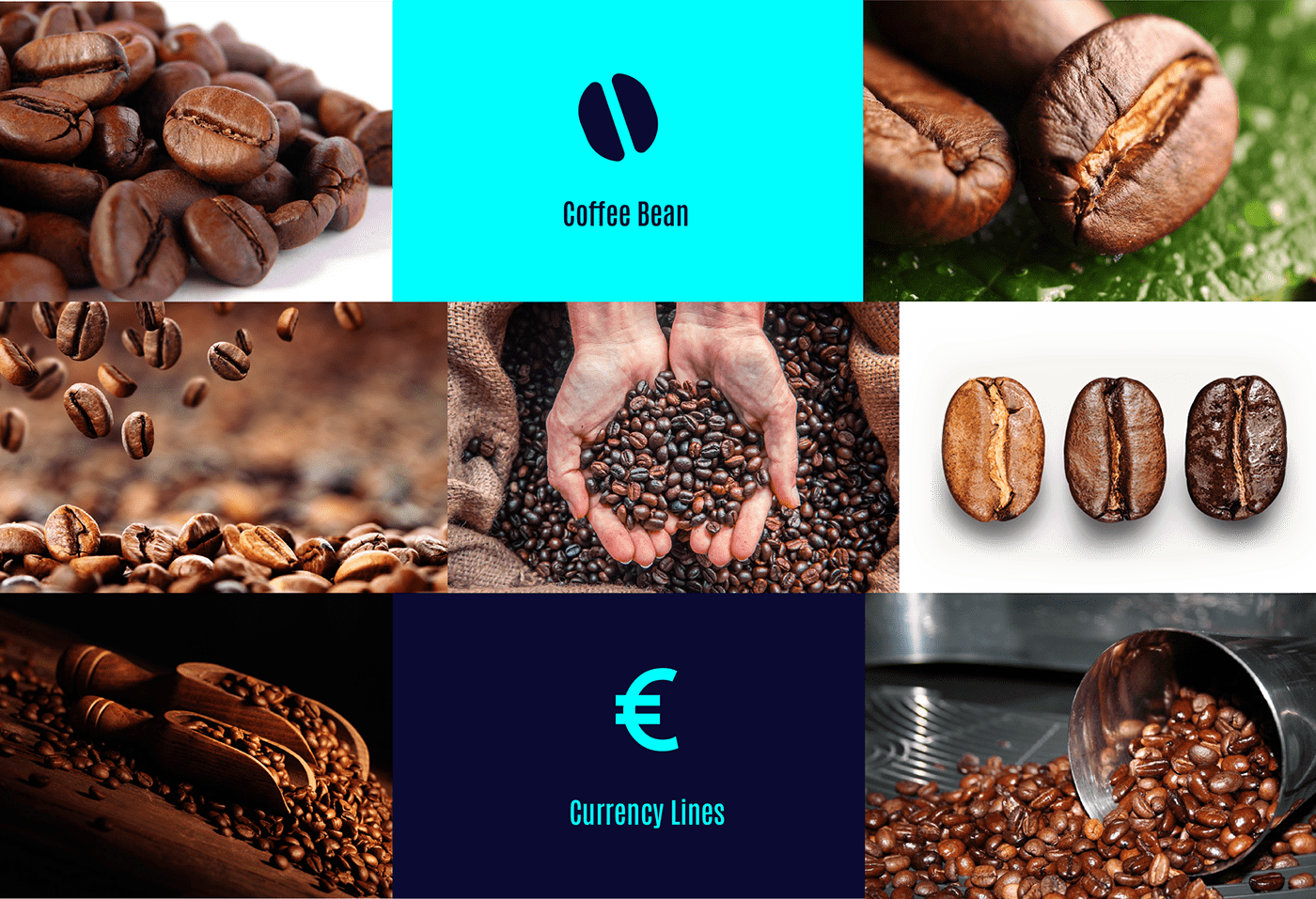 blockchain blue brand identity branding  Coffee corporate crypto Logo Design UI Web Design 
