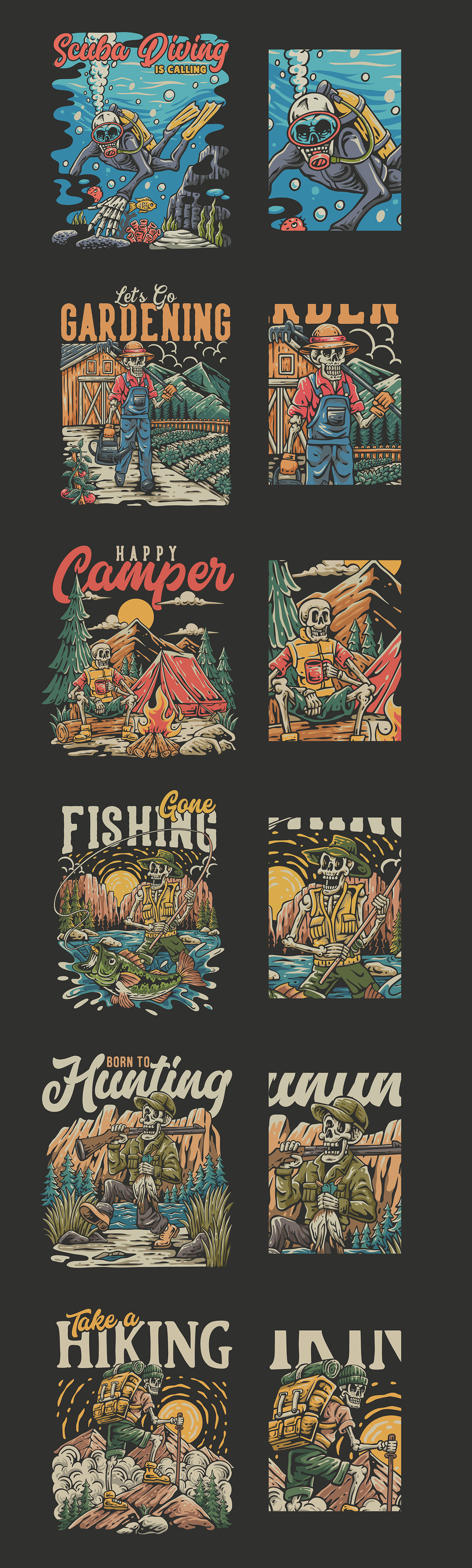 Hunting hiking fishing T-Shirt Design vector adobe illustrator Vintage Design vintage illustration Character design  vector art