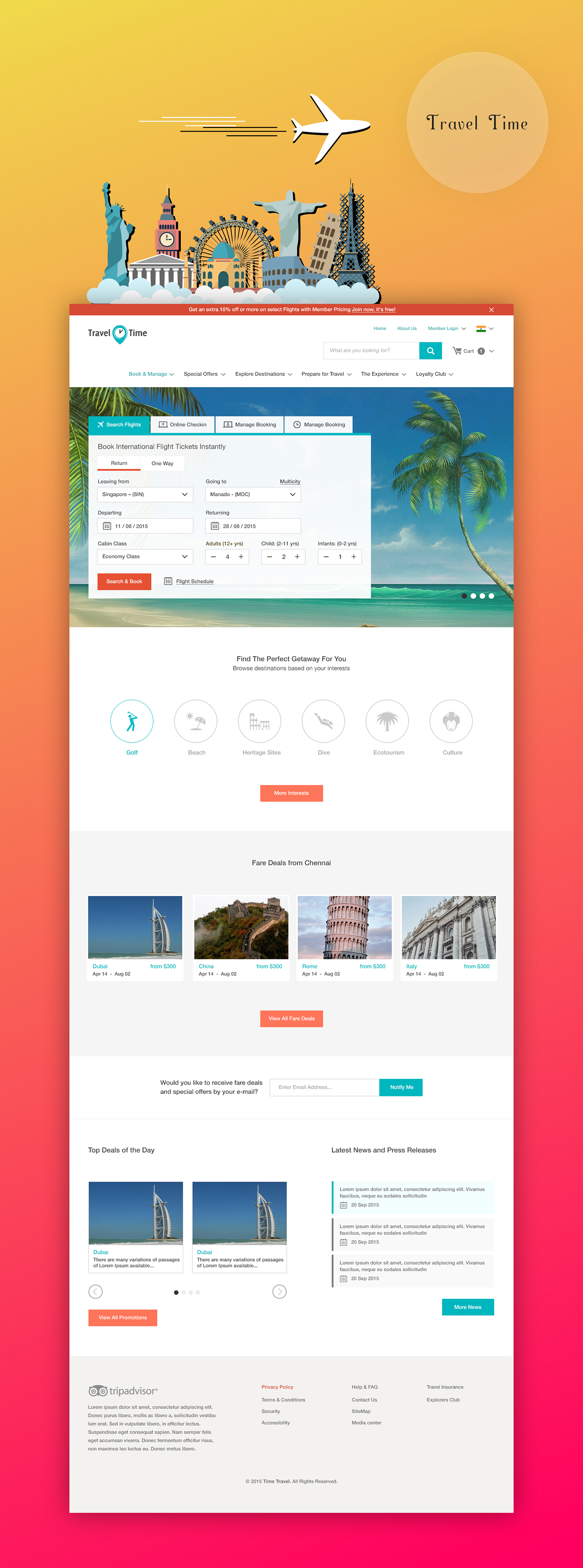 UI ux interaction Web Design  Travel App travel booking booking app Flight Booking Travel Booking App