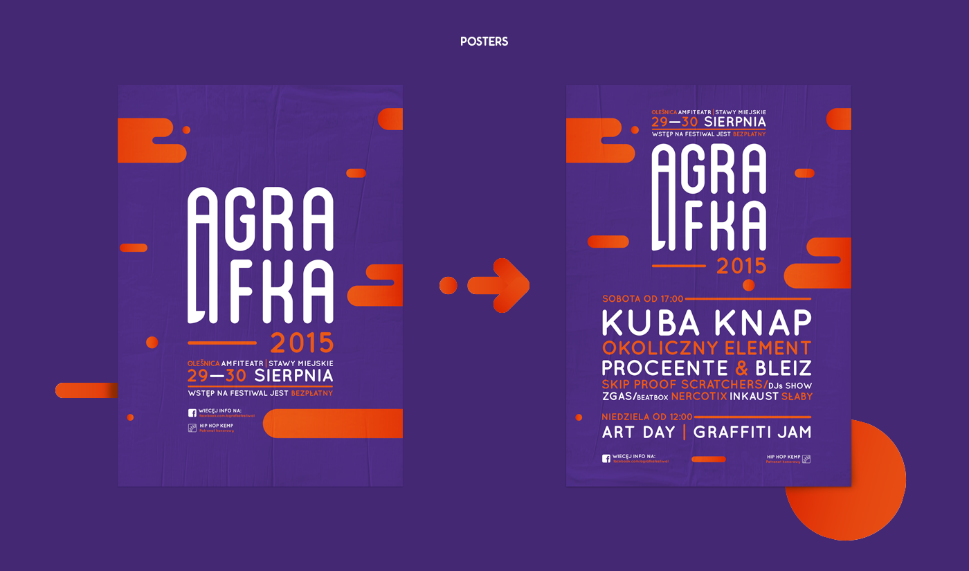 agrafka hip hop rap Event festival concert orange violet poster name party teenagers culture summer olesnica