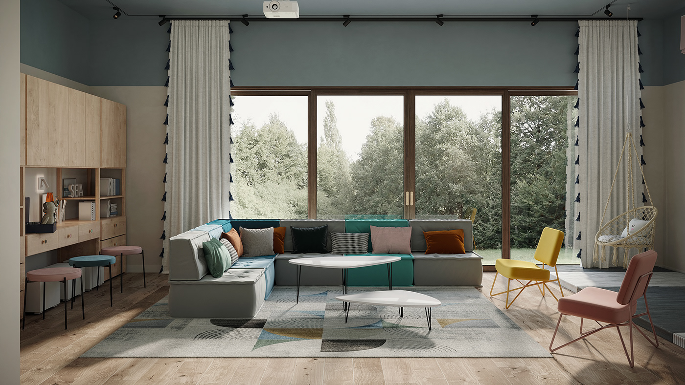 3D architecture bedroom CGI house Interior interior design  Render visualization визуализация