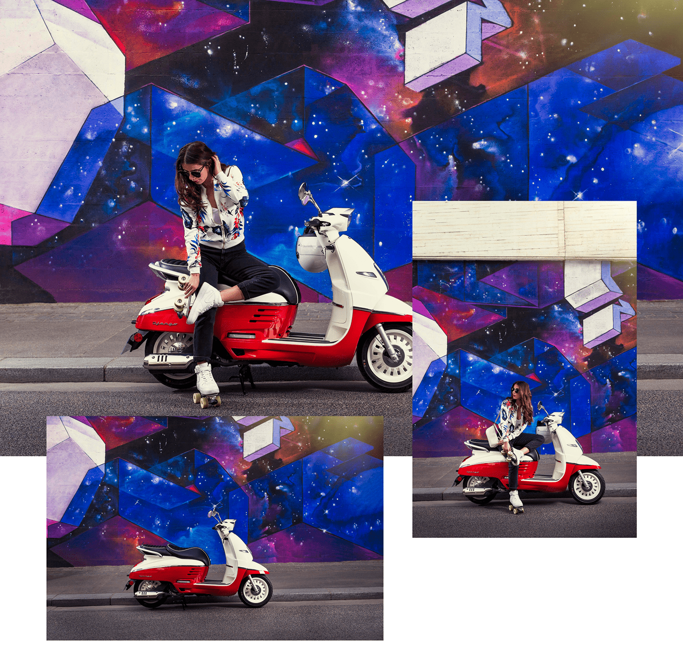 city French Keyvisual motocycle PEUGEOT rough Scooter shooting Socialmedia Urban