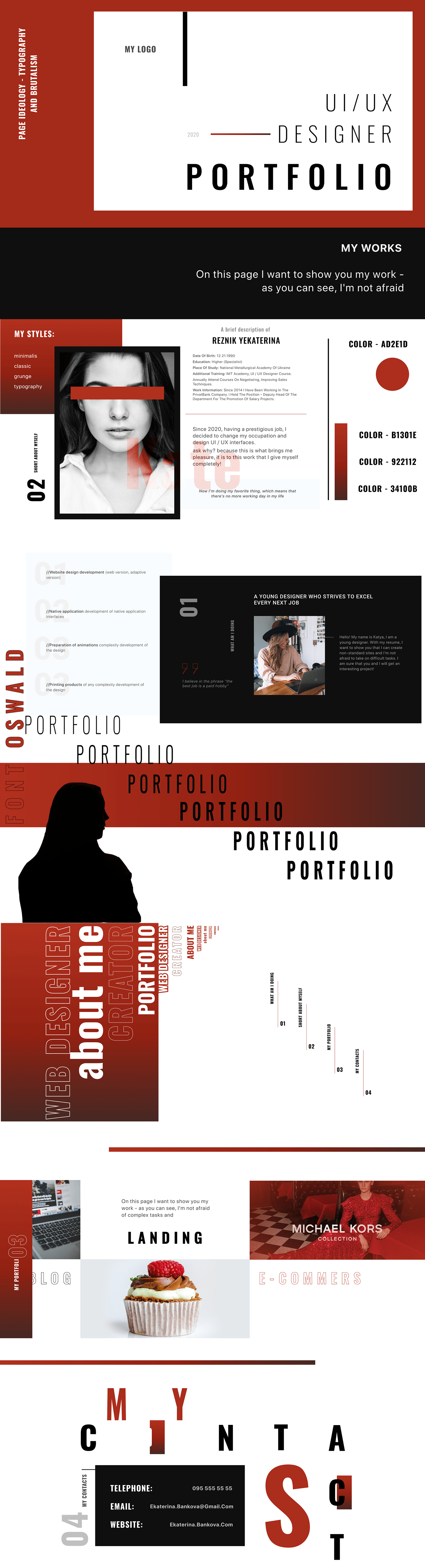 portfolio landing yourself typography   IMT